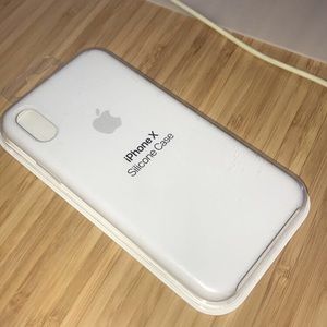 iPhone X white silicone case (NEVER OPENED)